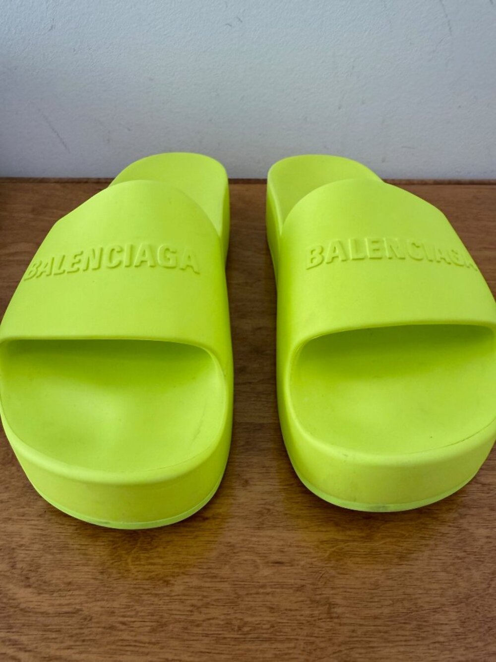 Balenciaga Platform Slides | Acid Lime | EU 41 - Picture 4 of 10
